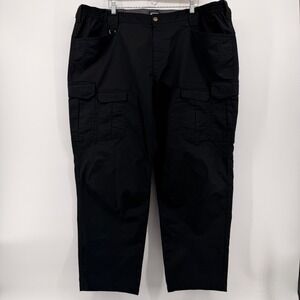 CQR Mens Tactical Cargo Pants Black Ripstop Work Hiking 46W x 30L